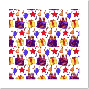 Golden Birthday Pattern Posters and Art